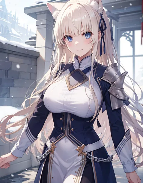 [[[ ultra-detailed, best quality, soft skin, beautiful, 4k]]] white hair, blue eyes, tied-up hair, slender body, dynamic angle, ...