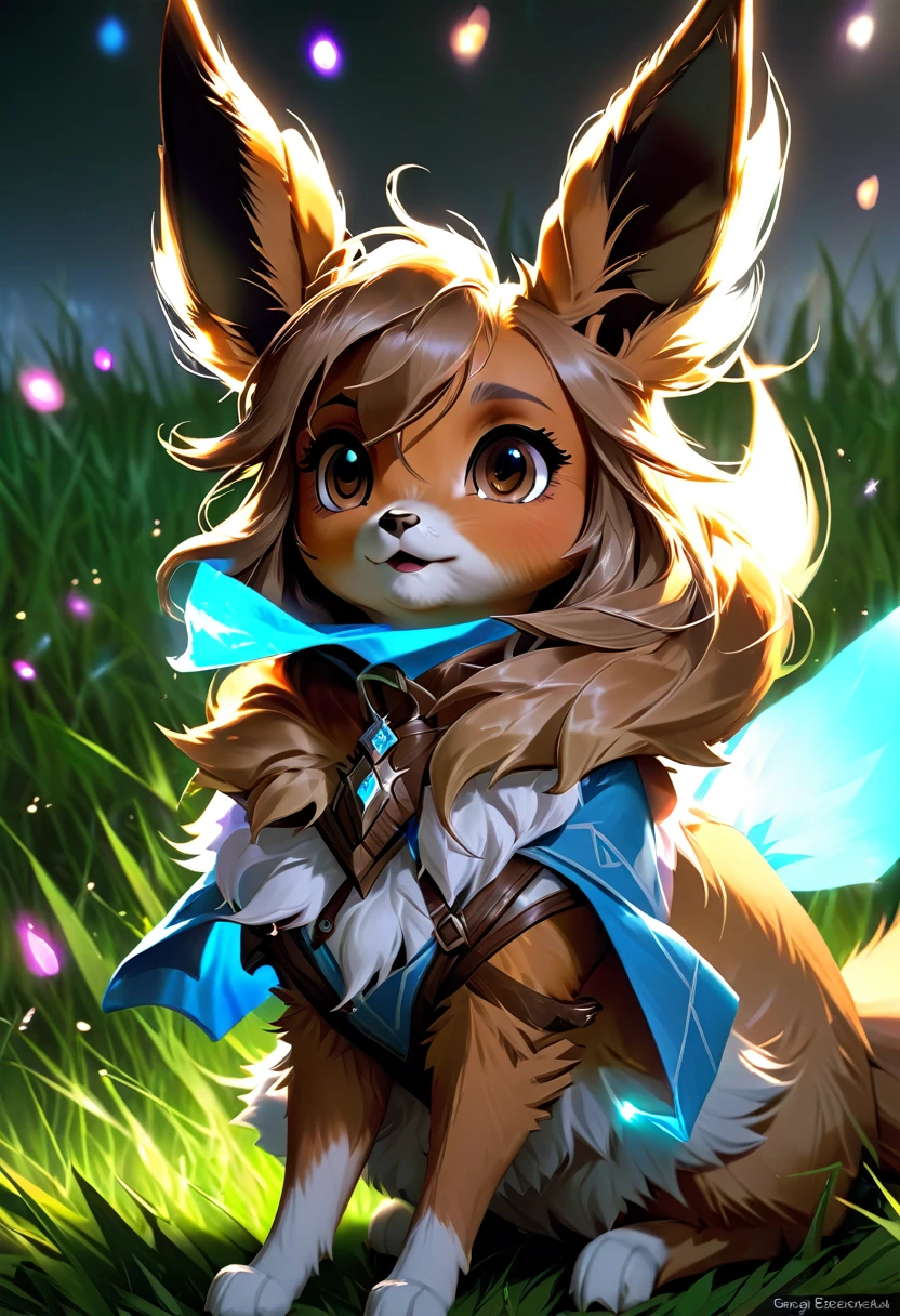 point faible, Juste pour un garçon, par Greg Rutkowski, RPG, D&D, tendance sur artstation, lumière volumétrique, Détails élevés, HD, Résolution 4K.. portrait de la mignonne et adorable mascotte eevee eevee eevee eevee eevee eevee eevee eevee