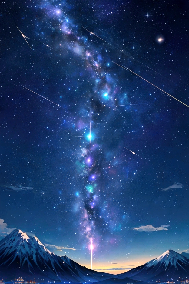 Iridescent幻想的なNight Sky、constellation, Iridescentconstellation、Iridescent空包み込まれそうな瞬間，Astronomical observation、Planetarium、Meteors、colorful，美しいconstellation、Three-dimensional，wonderful景色，Night Sky，Orion、An atmosphere full of dreams and hope，masterpiece．16K, Ultra-high resolution, to be born,wonderful ,future、Iridescent、The world 30 years from now。