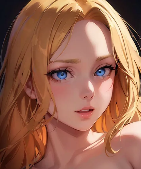 anime with long blonde hair and blue eyes, lindo portrait of anime, impressionante portrait of rosto de anime, 🤤 portrait of , e...