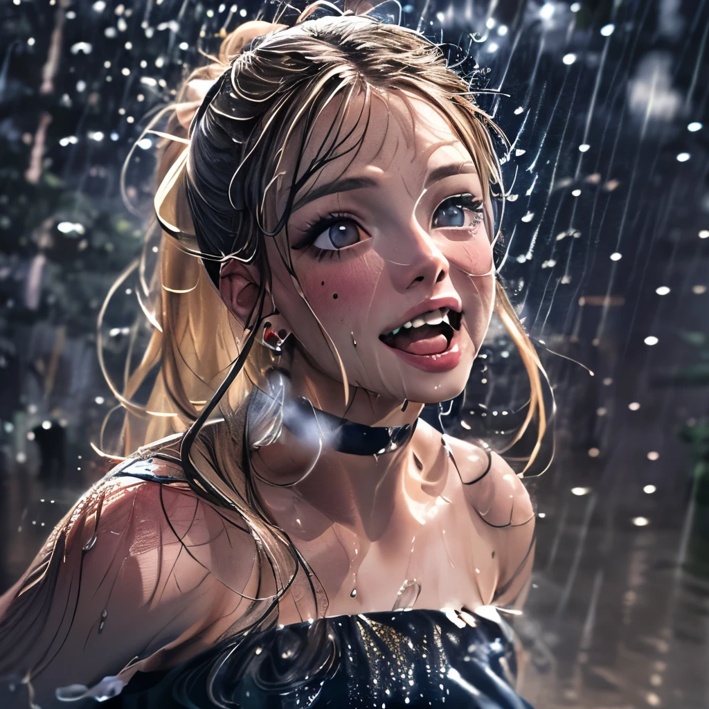 masterpiece of ExtremelyDetailed (ProfessionalPhoto of Stunning women:1.4) Looking at Sky, (((Downpour))), BraidHair with bun, (Joyful Expressions LifeLike Rendering), ((Extremely detailed beautiful face and eyes)) BlushAhegao SmoothArmpit LiquidSoap WhiteBubbles (((WetHair)))  BREAK  PUNIPUNI ((Britney Spears))britneyspears-smf, Beltbra, MysticSight, (Torrential Rain:1.4) (SparklingDrops:1.28) (Overflowing HUGE Underboob Overflowing WaterDrops Overflowing water)(((WetHair WetFace WetSkin:1.37))), (SFW), HiddenHands, MotionBlur (BokeH:1.4), (no extra limbs), (no extra eyebrow), DynamicAngle