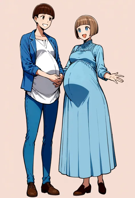 Ochako Uraraka from Boku no Hero Academia wearing casual clothes pregnant  and ha - SeaArt AI