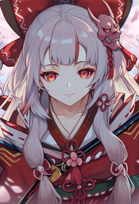 anime girl with a sword and hat, onmyoji portrait, the detailed art of the onmyoji, onmyoji, from the azur lane video game, whit...