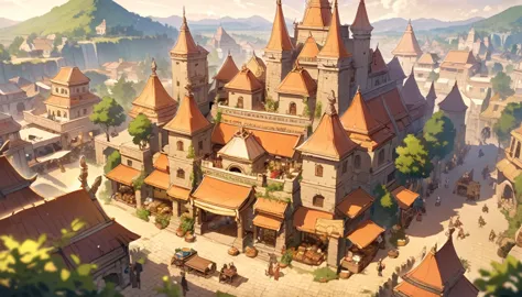 Big castle, The atmosphere of the ancient city, the market, the villagers, the community is bright.