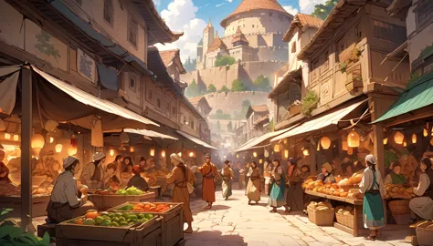 Big castle, The atmosphere of the ancient city, the market, the villagers, the community is bright.