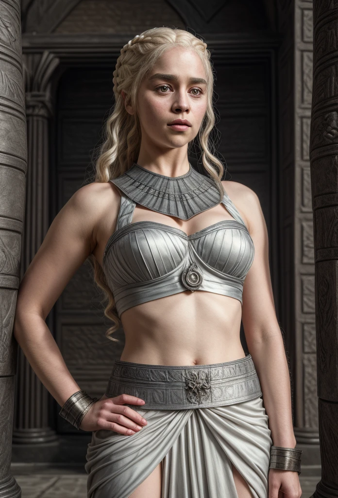 masterpiece, stunning portrait photo of khls woman, sleeveless, erotic costumes, sensual satin dress, game of thrones inspired costumes, 
  