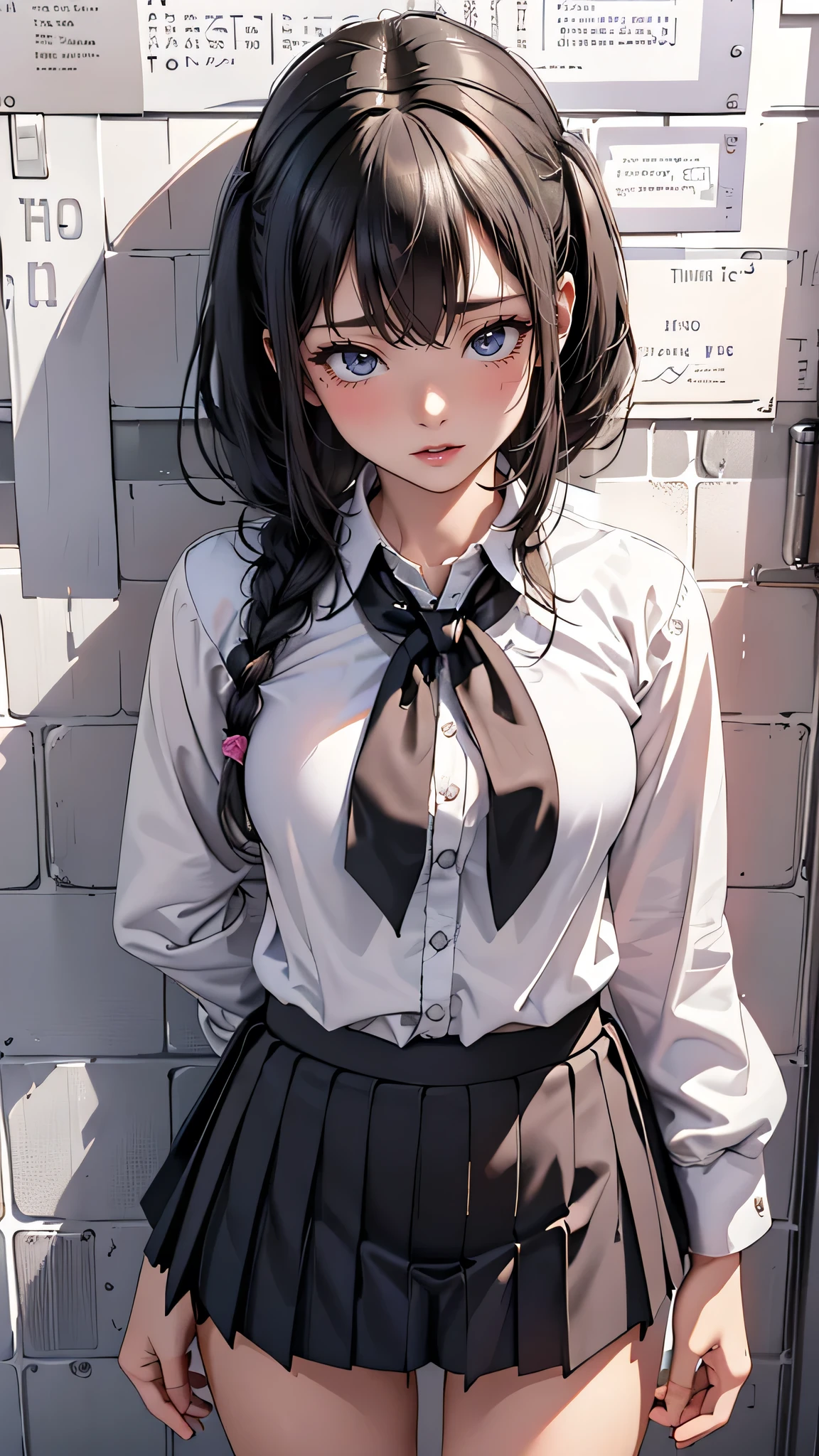 (high school girl uniform),(random porn pose),(Thin type:1.8),(big breasts),(random hairstyle),(Highest image quality,(8k),ultra-realistic,best quality, high quality, high definition, high quality texture,high detail,beautiful detailed,fine detailed,extremely detailed cg,detailed texture,a realistic representation of the face,masterpiece,Sense of presence)