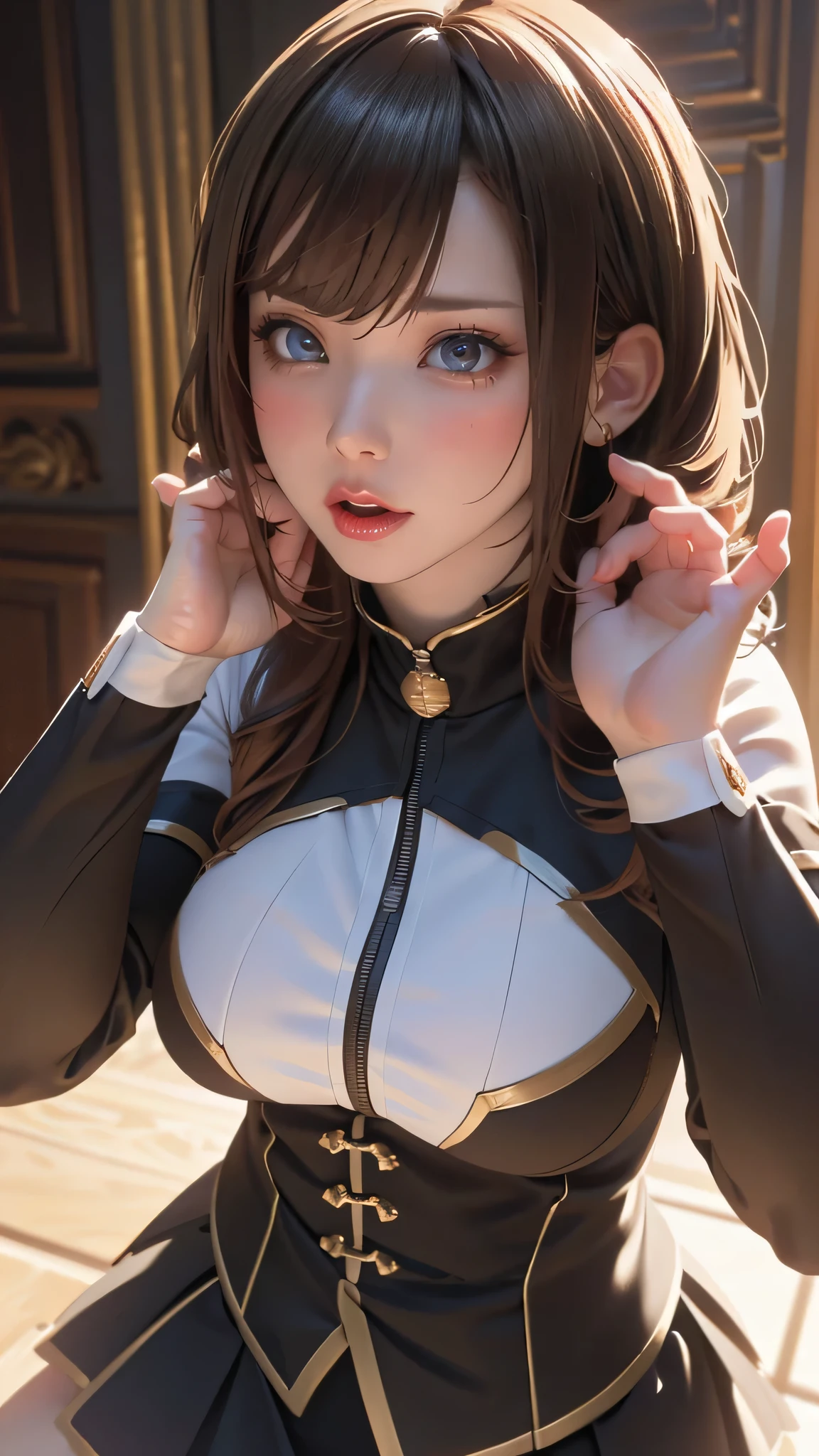 (random uniform),(Thin type),(large breasts),(random pose),(random hairstyle),(Highest image quality,(8K), Ultra-realistic, Best Quality, High quality, High Definition, high quality texture, high detailing, Beautiful detailed, fine detailed, extremely details CG, Detailed texture, realistic representation of face, masterpiece, presence)