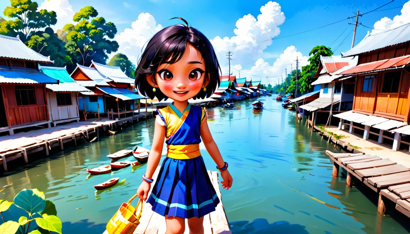 em uma pequena vila ao longo do rio Chao Phraya, há uma garota chamada Khwan.(6 anos de idade) Ela é uma alegre, brilhante, e aventureiro .
