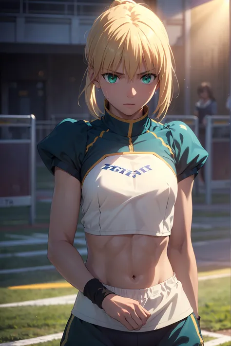 (Highest quality:1.5, High resolution, uhd, 4K, Detailed lighting, Shaders), 　(artoria pendragon), solo short hair short hair,po...