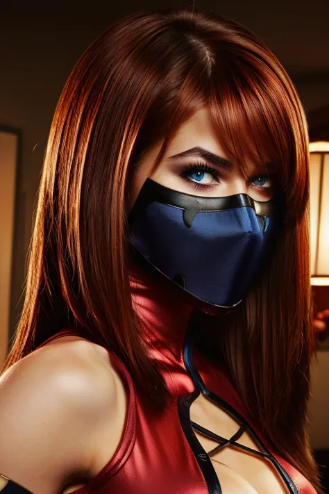 ((masked))(best quality), high resolution,asuka langley soryu, beautiful pretty mixed german babe, (beautiful face), sexy lips, ...