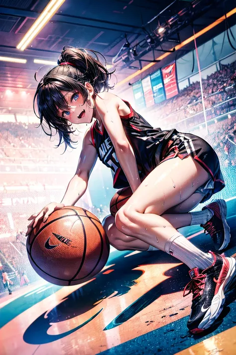 high quality,high resolution,16k,sharp lines,,basketball player,after the match,very sweaty,sexually excited,lewd,seductive look...