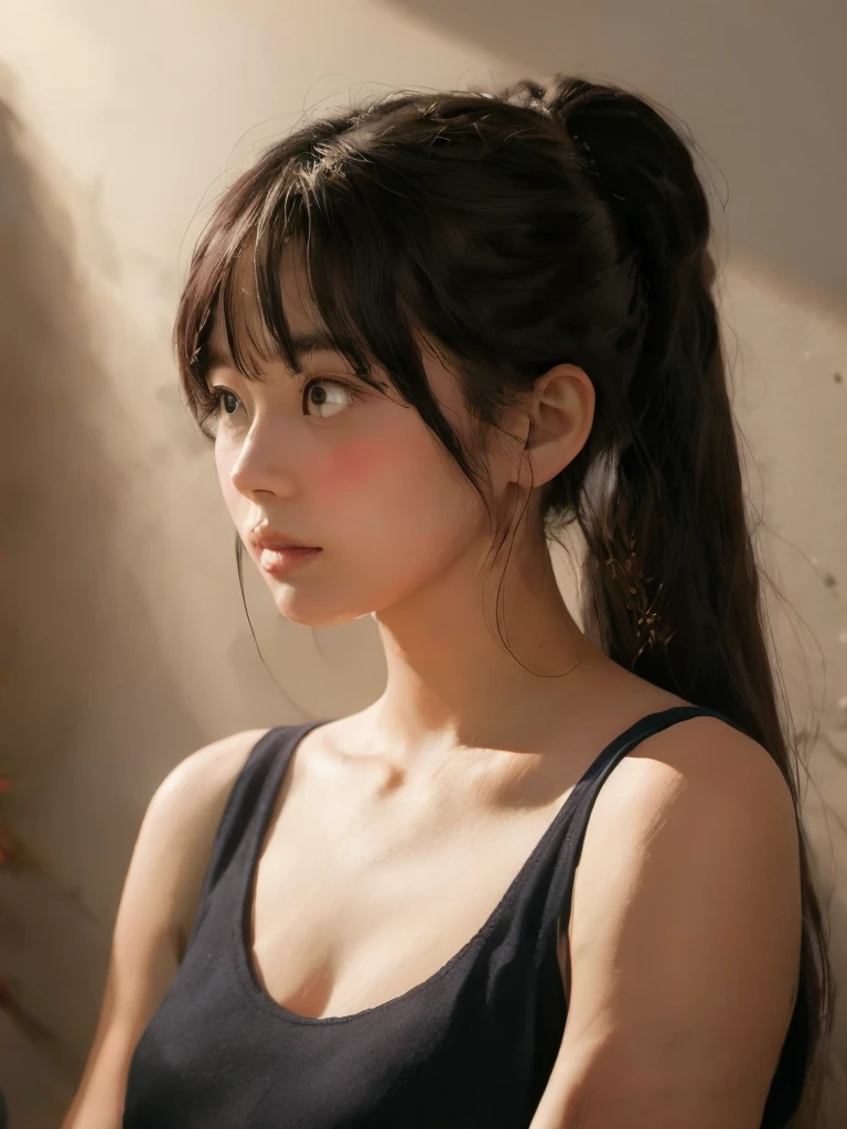 Character FeaturesHairstyle：Long black hair ponytail sex：Brave girl bangs：Bangs Accessories：猫の耳衣装騎士の鎧視点・アングルフロントビュー下からのアングル背景緑豊かな森太陽の光が差し込む木漏れ日季節・雰囲気summerの爽やかさサマーズ（summer）Light and shadowLight and shadow from sunlightOther elementsLegendJapanThe viewer follows the character&#39;s gaze