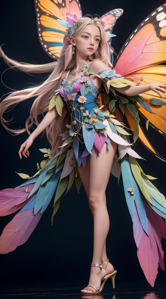 (in 8K，Raw photo，top-quality，超A high resolution，​masterpiece：1.2)，(Photorealsitic：1.37)，Holy Light Butterfly Angel Girl，Butterfly wings，chest shoot tink，In the style of rococo pastel colors，Light white and light red，Incredibly beautiful，SakuraNS，Reflection of sparkling water，combine，flowing，hyper realisitc，painting of a，Atesa Burda，stock photograph，Mixed reality and fantasy elements，Ray traching，Complex pattern，Delicate line art，beautiful pressed crystal needles