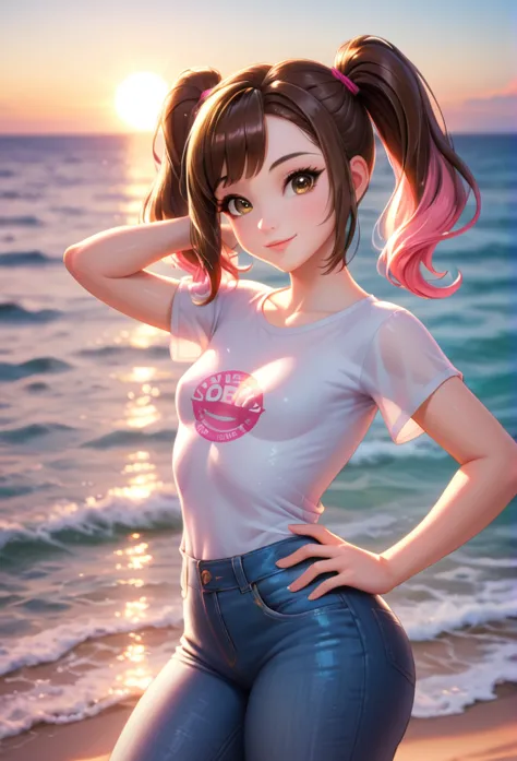 (best quality:1.4),(shiny skin), body focus, (cute face), (((best quality))), illustration, ((Beautiful Finger)), , Beautiful bo...