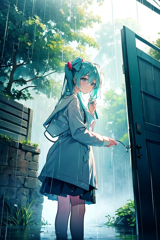 在雨中　唱得像尖叫一樣　初音未來: 悲傷和告別的歌曲　追逐刻在心底的夢想　雨聲讓你繼續前行　Tears 在雨中　唱得像尖叫一樣　初音未來 愛與希望之歌　我想要觸及那些興奮的人們的心　This thought 在雨中　變得更強

In the rain　唱得像尖叫一樣　初音未來: 孤獨與勇氣的歌　推動我前進, 掌握打開明天之門的鑰匙, 在雨中　Believe in yourself even 在雨中　唱得像尖叫一樣　初音未來 悲傷與悲傷　伴隨著一首歌在我心中綻放　Small flower 在雨中　Growing 在雨中　唱得像尖叫一樣　初音未來: 未來之路　夢見某人　Gentle feelings 在雨中　變得更強