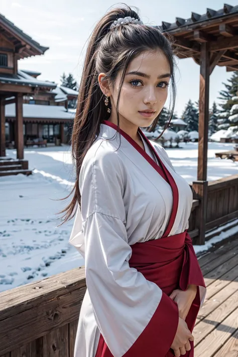 live-action　beauty　snow woman　kimono