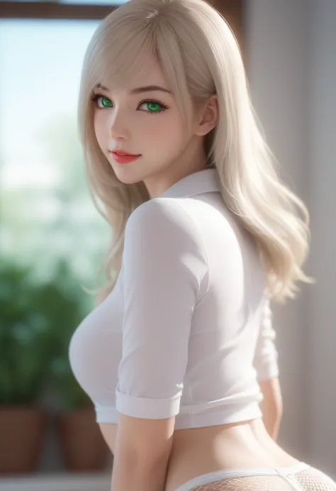 nswf, (1girl, solo:1.3), ultra realistic, photorealistic, ass focus, perfect ass, Gwen Stacy, sexy pose, ass view, legs together...