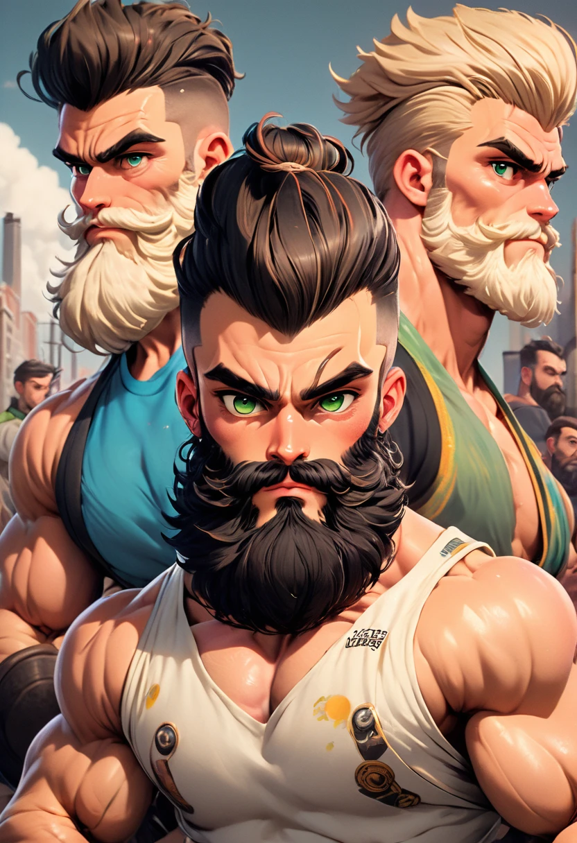 masterpiecesmall groups of modern contemporary young danes danish like looksappearing young quite buffed powerlifterswel proportioned anatomically corect symetrically proportioned muscly young male danish hipster with stylish manbun and manicured fullbeard show he is under power and control of master tist danish male very well built naturally great genes dna striking hazelgreen eyes copenhagen" works in hipster bar