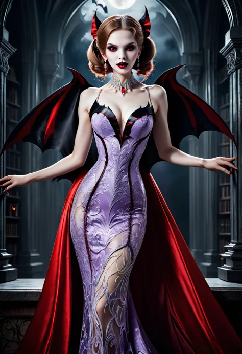 fantasy art deco (art deco: 1.5) A (black and white: 1.5) glamours (vampire: 1.5) model shot, RAW, award winning, of an exquisit...