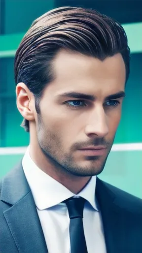perfect German  man focus on the face