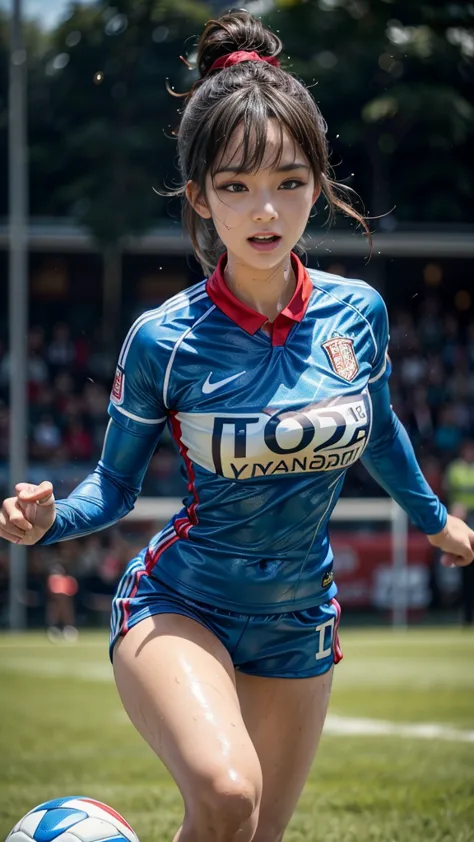 Highest quality, High resolution:1.2, Very detailed, Realistic:1.3, ((Beautiful woman))、((Super tight uniform))、((Big Breasts))、...