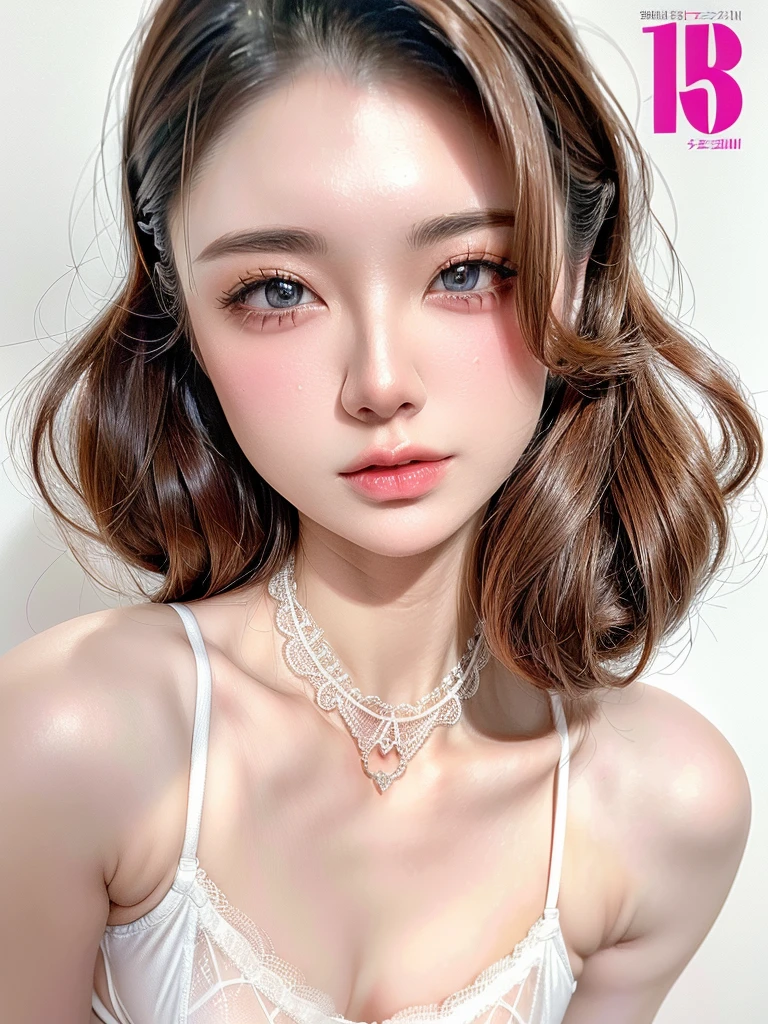 (((fond blanc 2.0)))、éclairage professionnel、(((éclairage professionnel 1.5)))、Texture de peau translucide、Belle peau、Belle peau、、(((Blanchiment 1.5)))、((Petit soutien-gorge en dentelle blanche 1.5))、((Transparent 1.5)))、(((1.5)))、Boucles d&#39;oreilles et collier simples、(((ファッションCouverture du magazine 1.5)))、(((Couverture du magazine 1.5)))、cheveux bruns、(((Pose dynamique 1.5)))、(((Pose sexy 1.5)))sex-appeal、silhouette mince、