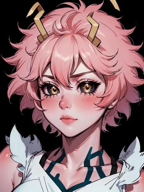 (highest quality:1.3), (4k quality), one mature woman, mina ashido by boku no hero, , ((detailed face)), (blush), whole body