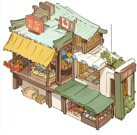 tang dynasty shops，chinese market shops