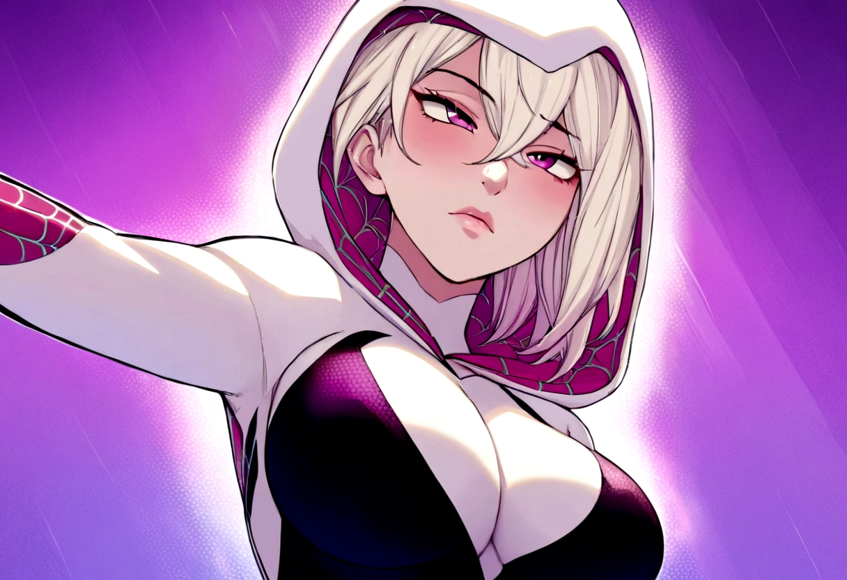 Best quality, masterpiece, spider Gwen, huge ,