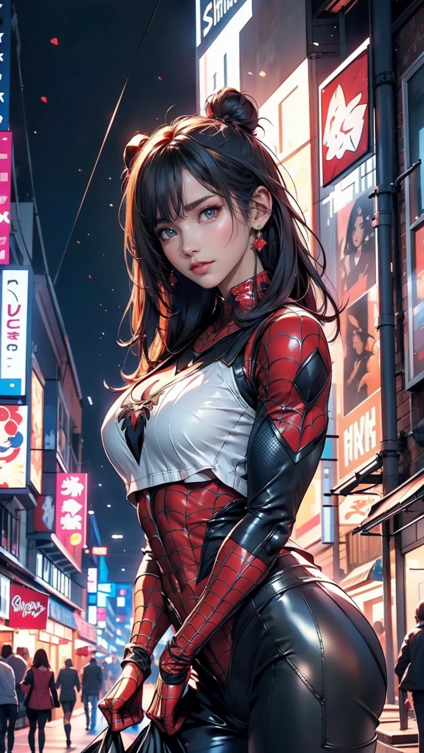 女性スパイダーマン - スパイダーマンとスパイダーマン暗黒都市, スパイダーバースアートスタイル, into the スパイダーバース, スパイダーバース, スパイダーバース, 未来的なスタイルのスパイダーマン, 千の道徳!!!, 3840×2160, 3840x2160, 千の道徳, 高品質の4K壁紙, SFMでレンダリング, 非常に詳細なレンダリング