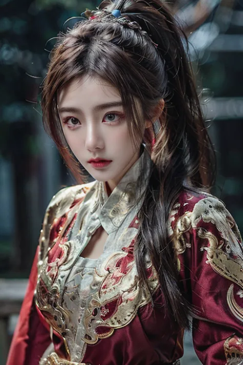 Fei Yu_robes, depth of field, The lines are thin and smooth., Whole body photo, see the whole body, 4K resolution, Highly detail...