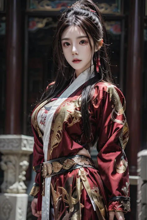 Fei Yu_robes, depth of field, The lines are thin and smooth., Whole body photo, see the whole body, 4K resolution, Highly detail...