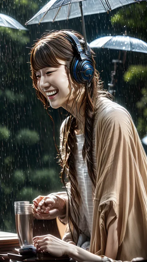 Watching the rain、listen to music
