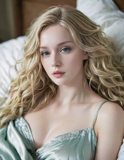 Blonde girl, alone, (Age 25:1.3), Beautiful woman, (Blonde super long wavy hair:1.3), Detailed face:1.2), ((Detailed face featur...