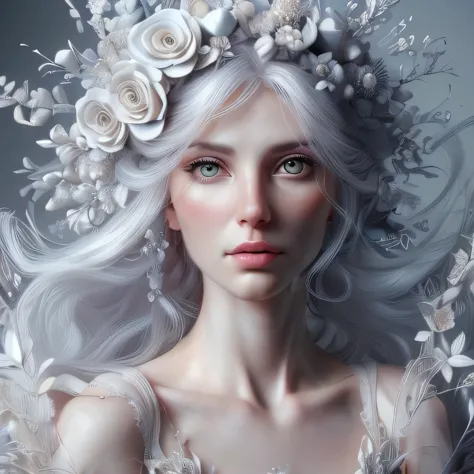 Make it hyper realistic image & face of the lady, intricately detail elements
