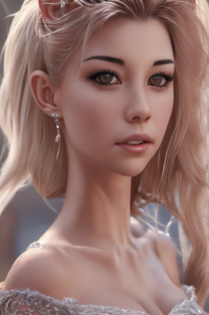 Ultra Detailed Beautiful Girl, with Fierce Lioness, Cinematic, Cinematic Light, Realistic, 3d Rendering, Highly Detailed Face, Highly Detailed, Realistic Appearance, Lifelike, Realistic Girl, Highly Detailed Hair