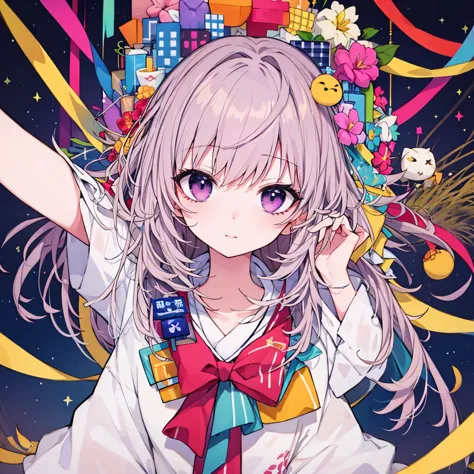 ((highest quality)), ((masterpiece)), (detailed), one girl,tanabata, pastel