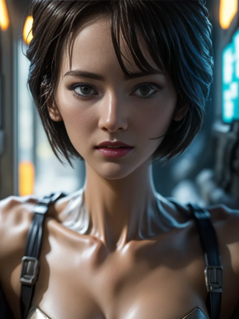 a beautiful girl in an entry plug, 1girl, medium:digital painting, detailed face, very detailed eyes, beautiful detailed lips, extremely detailed facial features, realistic, photorealistic, HDR, 8K, hyper detailed, studio lighting, physically-based rendering, vivid colors, dramatic lighting, sci-fi, cyberpunk, glowing entry plug interface