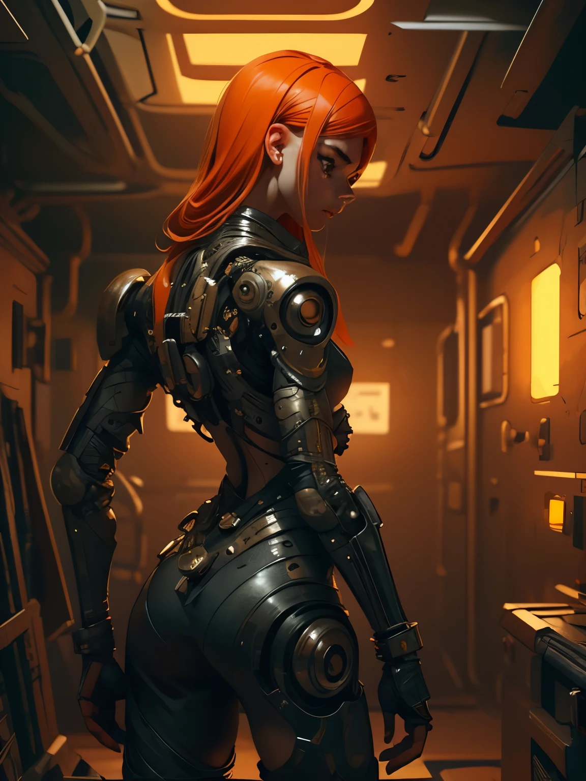 (((mulher))), (((melhor qualidade))), (((obra prima))), (((adulto))), A highly detailed and realistic skull girl,( Anya. Taylor Joy) cyberpunk character, mad max furiosa, one hand robot, cyborg arm, orange hair, dramatic metal heavy rock theme, best quality, 8k, hyperrealistic, photorealistic, extreme detailed painting, studio lighting, vivid colors, dark moody atmosphere, cinematic, dramatic pose, intricate mechanical details, glowing energy effects, intense gritty textures, seamless integration of organic and inorganic elements. Wearing the used clothes of a wastelander. Background: An apocalyptic wasteland. Dusty and depressing.
