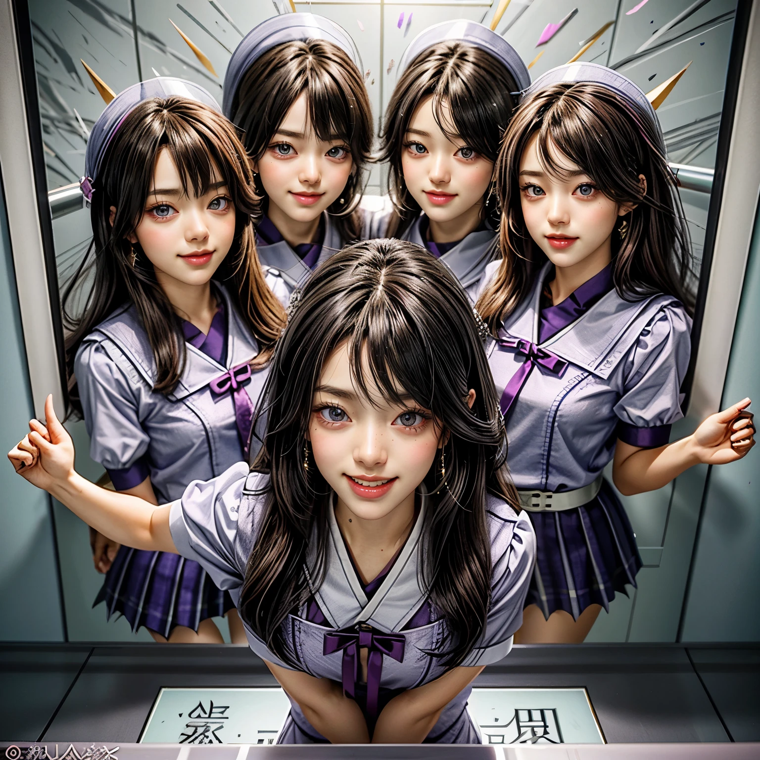 (Assfocus, Through wall, Glory wall pose:1.2), SchoolGirls wearing uniforms, RedRibbon, PUNIPUNI Radiant PearlSkin with Transparency, no legwear, PriceTags NamePlate . (Character concept art:1.28), Different types of hair colors, (((NOGIZAKA face variations)))  Extremely Detailed very KAWAII face variations, perfect anatomy, Childish CaptivatingGaze Elaborate Pupil with (sparkling highlights:1.2), DoubleEyelids with Detailed[Voluminous LongEyelashes], Small GlossyRedLips with BeautifulDetails, CoquettishTongue, PUNIPUNI RosyCheeks  { (Dynamic Joyful Expressions LifeLike Rendering:1.4) | (:d) }, (large eyes:-1) . (Acutance:0.8) NSFW_MouthGloryHole_ownwaifu (Assfocus)