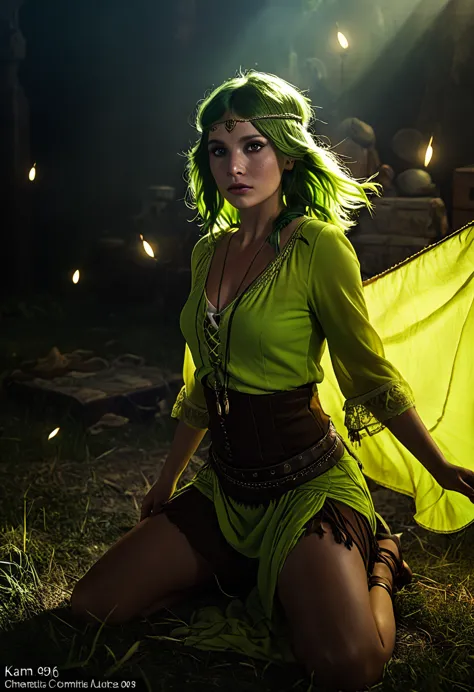 Chartreuse Gypsy, Safe From Harm, out of luck, Battle Without Honor Or Humanity, Cinematic Lighting  --ar 9:16