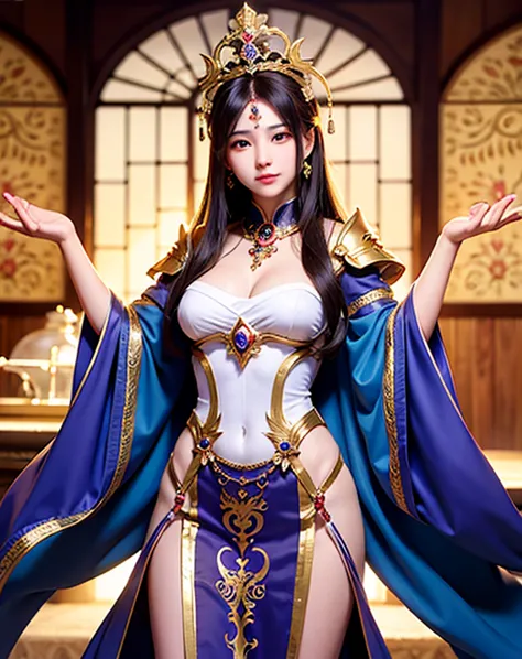 Beautiful female emperor, Transparent muscle, Beautiful appearance, There is deep wisdom in her eyes, that&#39;It&#39;s as if sh...