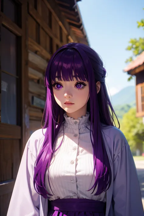 fern, purple hair