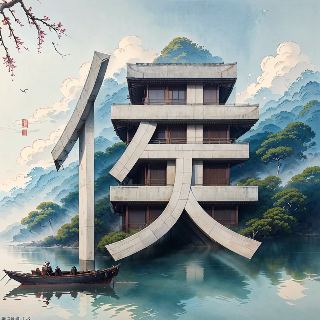 (عمق التأثير الميداني)(Ancient Chinese مبنىs on an isolated island)、(برج、مبنى)(جناح、أشجار متنوعة、سحاب、تريبل أخضر、المانجروف、حجر صغير、بيردي)、نمط الألوان المائية الصينية、(اللوحة الصينية风格)、المناظر الطبيعية الصينية、الرسم بالألوان المائية الصينية التقليدية、اللوحة الصينية、ألوان مائية 8K、تمييز واضح بين النور والظلام、ضوء وظل、ضوء وظل效果、تحفة、تفاصيل فائقة、أعمال ملحمية、الترا اتش دي，جودة عالية，مفصل جدا，الفن الرسمي，خلفية الوحدة 8K，تفاصيل فائقة，إضاءة وإضاءة。
