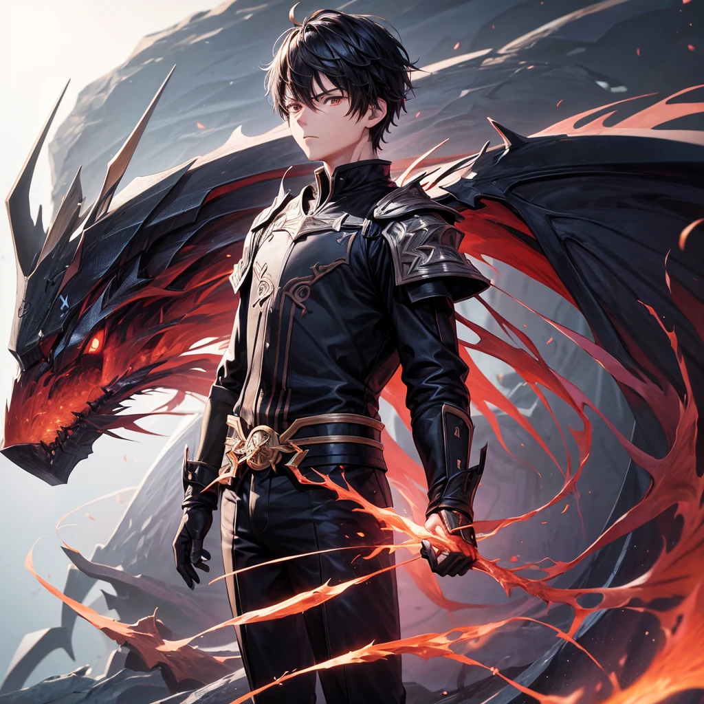 Create Anime,sharpness,8x_NMKD-Superscale_150000_g,A 24-year-old boy holds a small x in his right hand.,look solemn,Fantasy genre,Realistic images,The word x is red and black.,Showing the full proportions of half of the boy&#39;s body.,