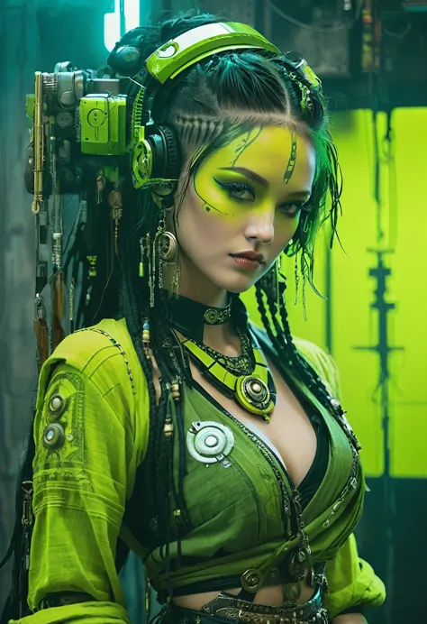 chartreuse gypsy, safe from harm, out of luck, battle without honor or humanity, cyberpunk