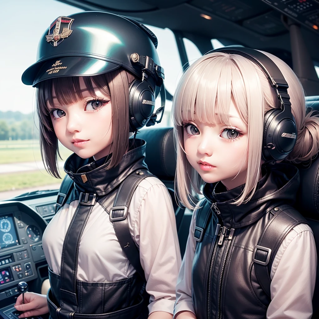 one japanese girl, pilot, prop plane, fighter aircraft, Fighter Pilot, Cockpit of a fighter, A6M Zero fighter plane, wearing a flying cap, wearing a white silk scarf
