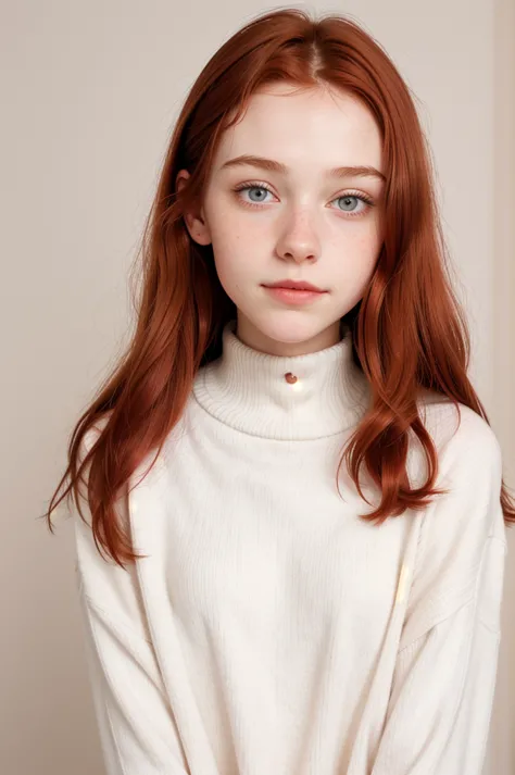 raw photo,(13yo skinny redhead girl:1.2), cheek dimples, blushing, graphic eyeliner, rouge, (lipstick:0.6), (choker:0.9), realis...