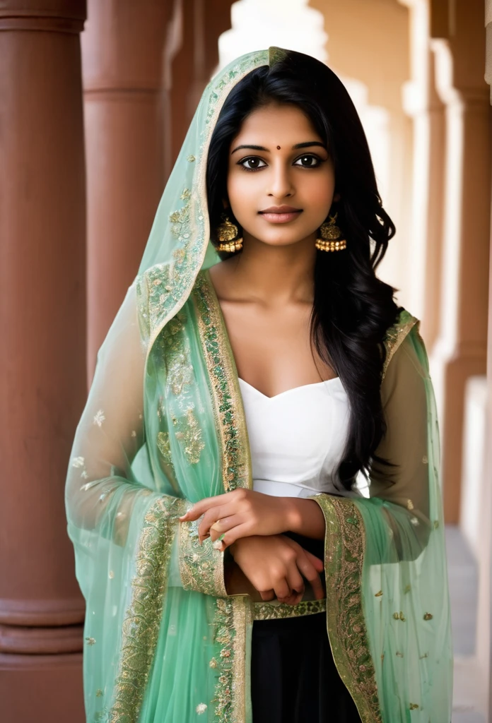 18세의 아름답고 사랑스러운 예쁜 인도 소녀 